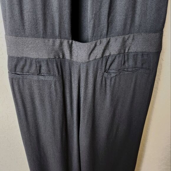 A.L.C. Joanna Wool Silk Blend Jumpsuit Womens Black Size 4 - Picture 6 of 8